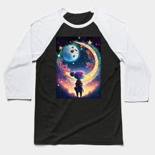 Girl and the Stars Baseball T-Shirt